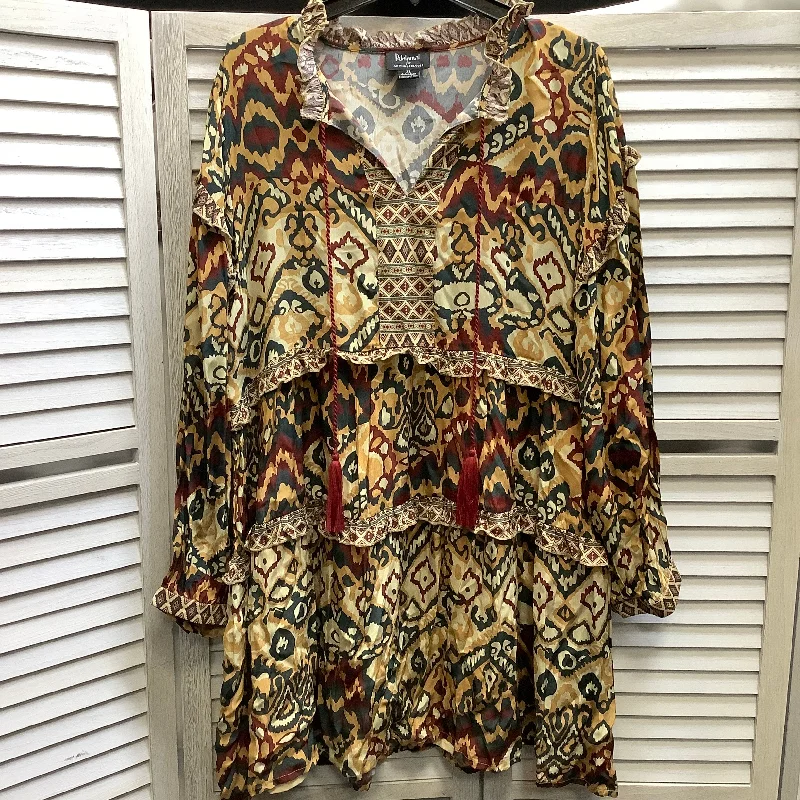 Women's Mandarin Collar DressesMulti-colored Dress Casual Short Anthropologie, Size Xl