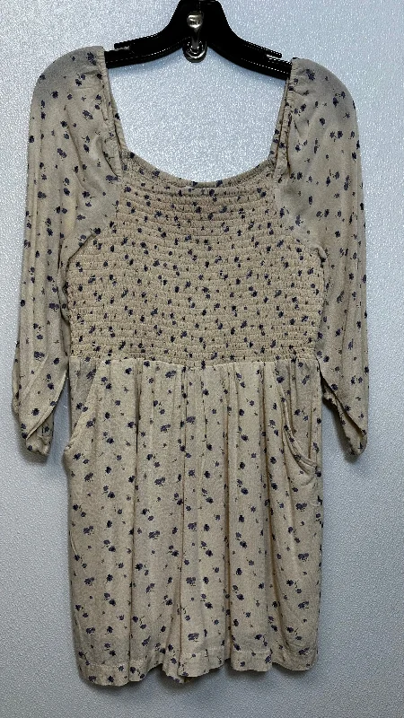 Women's Square Collar DressesTan Dress Casual Short American Eagle, Size S