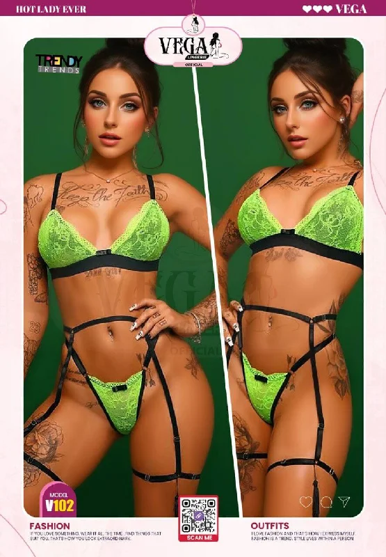 plus-size high-waisted thongslingerie set