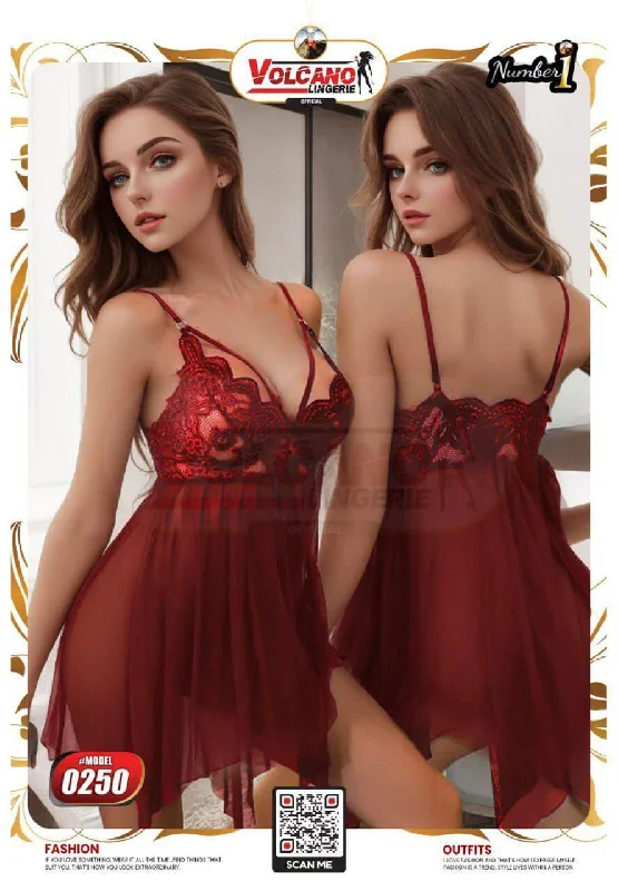 seamless modal fiber high-waisted pantiesWomen's Ruby Ruffle Sheer Baby Doll